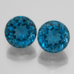Achetez naturel ct bleue topaze gems, coupe roude, en provenance brésil chez gemselect. en stock, livraison internationale!