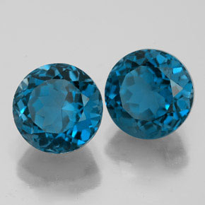 Achetez naturel ct bleue topaze gems, coupe roude, en provenance brésil chez gemselect. en stock, livraison internationale!