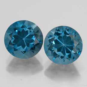 Achetez naturel ct bleue topaze gems, coupe roude, en provenance brésil chez gemselect. en stock, livraison internationale!