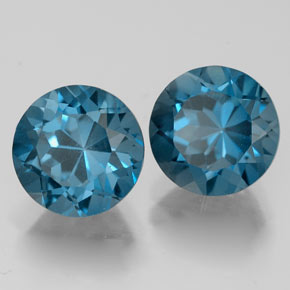Achetez naturel ct bleue topaze gems, coupe roude, en provenance brésil chez gemselect. en stock, livraison internationale!