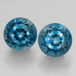 Achetez naturel ct bleue topaze gems, coupe roude, en provenance brésil chez gemselect. en stock, livraison internationale!