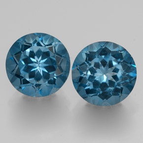 Achetez naturel ct bleue topaze gems, coupe roude, en provenance brésil chez gemselect. en stock, livraison internationale!