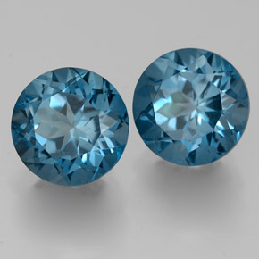 Achetez naturel ct bleue topaze gems, coupe roude, en provenance brésil chez gemselect. en stock, livraison internationale!