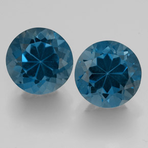 Achetez naturel ct bleue topaze gems, coupe roude, en provenance brésil chez gemselect. en stock, livraison internationale!