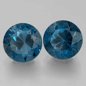 Achetez naturel ct bleue topaze gems, coupe roude, en provenance brésil chez gemselect. en stock, livraison internationale!