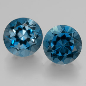 Achetez naturel ct bleue topaze gems, coupe roude, en provenance brésil chez gemselect. en stock, livraison internationale!