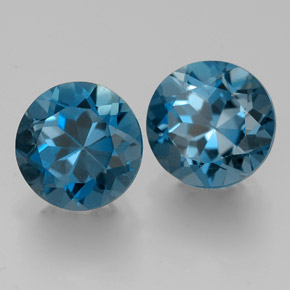 Achetez naturel ct bleue topaze gems, coupe roude, en provenance brésil chez gemselect. en stock, livraison internationale!
