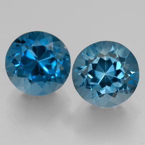 Achetez naturel ct bleue topaze gems, coupe roude, en provenance brésil chez gemselect. en stock, livraison internationale!