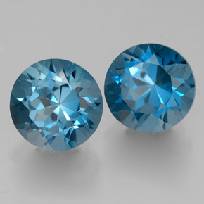 Achetez naturel ct bleue topaze gems, coupe roude, en provenance brésil chez gemselect. en stock, livraison internationale!