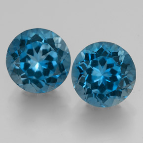 Achetez naturel ct bleue topaze gems, coupe roude, en provenance brésil chez gemselect. en stock, livraison internationale!