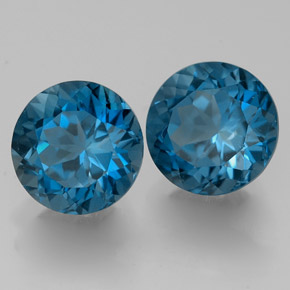 Achetez naturel ct bleue topaze gems, coupe roude, en provenance brésil chez gemselect. en stock, livraison internationale!