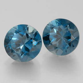 Achetez naturel ct bleue topaze gems, coupe roude, en provenance brésil chez gemselect. en stock, livraison internationale!