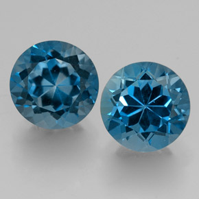 Achetez naturel ct bleue topaze gems, coupe roude, en provenance brésil chez gemselect. en stock, livraison internationale!