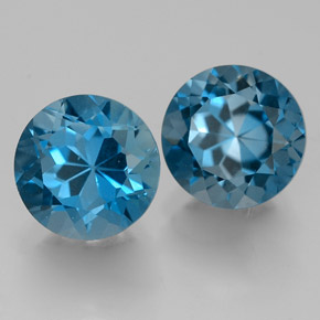 Achetez naturel ct bleue topaze gems, coupe roude, en provenance brésil chez gemselect. en stock, livraison internationale!