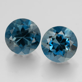Achetez naturel ct bleue topaze gems, coupe roude, en provenance brésil chez gemselect. en stock, livraison internationale!