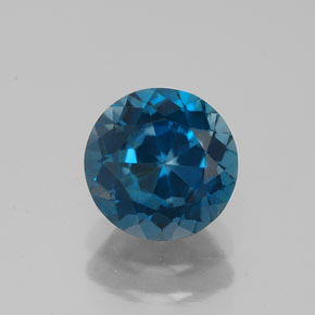 Topaze bleue naturelle coupe roude, 1,87 ct, VS