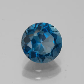 Topaze bleue naturelle coupe roude, 1,87 ct, VS