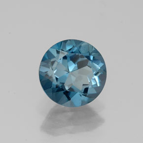 Topaze bleue naturelle coupe roude, 1,46 ct, VVS-VS