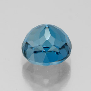 Topaze bleue naturelle coupe roude, 3,19 ct, VVS