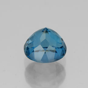 Topaze bleue naturelle coupe roude, 2,84 ct, VVS