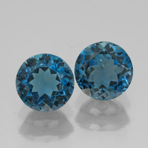 Achetez naturel ct bleue topaze gems, coupe roude, en provenance brésil chez gemselect. en stock, livraison internationale!