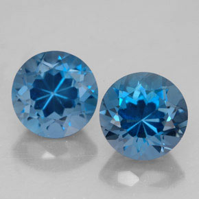 Achetez naturel ct bleue topaze gems, coupe roude, en provenance brésil chez gemselect. en stock, livraison internationale!