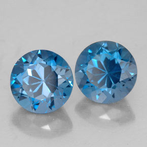 Achetez naturel ct bleue topaze gems, coupe roude, en provenance brésil chez gemselect. en stock, livraison internationale!
