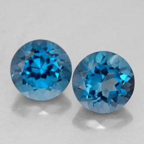 Achetez naturel ct bleue topaze gems, coupe roude, en provenance brésil chez gemselect. en stock, livraison internationale!