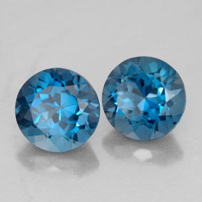 Achetez naturel ct bleue topaze gems, coupe roude, en provenance brésil chez gemselect. en stock, livraison internationale!