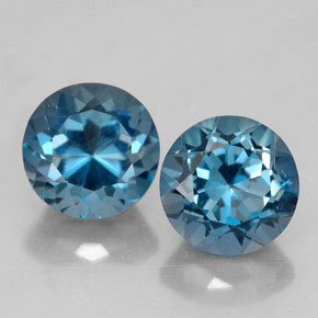 Achetez naturel ct bleue topaze gems, coupe roude, en provenance brésil chez gemselect. en stock, livraison internationale!