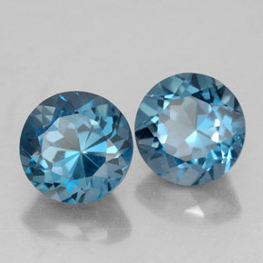 Achetez naturel ct bleue topaze gems, coupe roude, en provenance brésil chez gemselect. en stock, livraison internationale!
