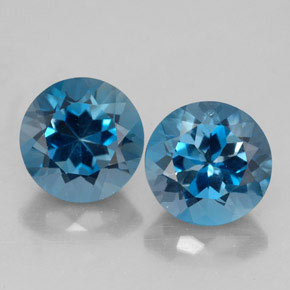 Achetez naturel ct bleue topaze gems, coupe roude, en provenance brésil chez gemselect. en stock, livraison internationale!