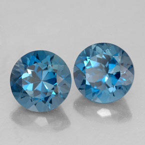 Achetez naturel ct bleue topaze gems, coupe roude, en provenance brésil chez gemselect. en stock, livraison internationale!