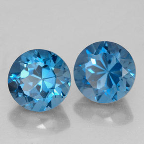 Achetez naturel ct bleue topaze gems, coupe roude, en provenance brésil chez gemselect. en stock, livraison internationale!