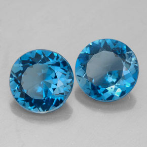 Achetez naturel ct bleue topaze gems, coupe roude, en provenance brésil chez gemselect. en stock, livraison internationale!