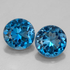 Achetez naturel ct bleue topaze gems, coupe roude, en provenance brésil chez gemselect. en stock, livraison internationale!
