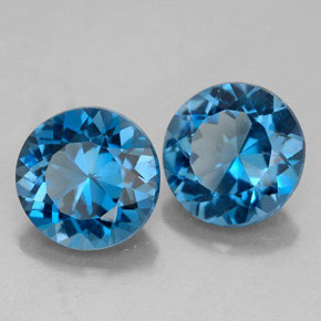 Achetez naturel ct bleue topaze gems, coupe roude, en provenance brésil chez gemselect. en stock, livraison internationale!