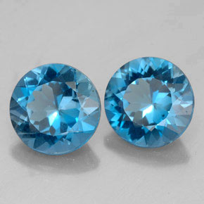 Achetez naturel ct bleue topaze gems, coupe roude, en provenance brésil chez gemselect. en stock, livraison internationale!