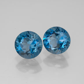 Achetez naturel ct bleue topaze gems, coupe roude, en provenance brésil chez gemselect. en stock, livraison internationale!
