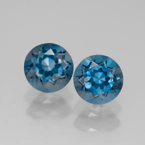 Achetez naturel ct bleue topaze gems, coupe roude, en provenance brésil chez gemselect. en stock, livraison internationale!