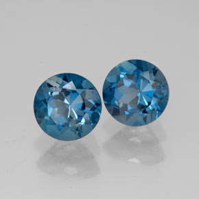 Achetez naturel ct bleue topaze gems, coupe roude, en provenance brésil chez gemselect. en stock, livraison internationale!