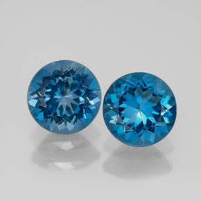 Achetez naturel ct bleue topaze gems, coupe roude, en provenance brésil chez gemselect. en stock, livraison internationale!