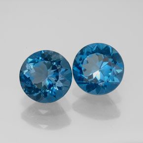Achetez naturel ct bleue topaze gems, coupe roude, en provenance brésil chez gemselect. en stock, livraison internationale!