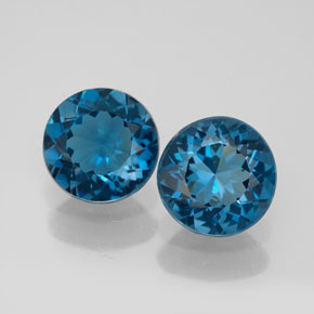 Achetez naturel ct bleue topaze gems, coupe roude, en provenance brésil chez gemselect. en stock, livraison internationale!
