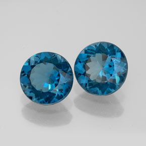 Achetez naturel ct bleue topaze gems, coupe roude, en provenance brésil chez gemselect. en stock, livraison internationale!