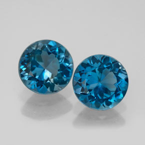 Achetez naturel ct bleue topaze gems, coupe roude, en provenance brésil chez gemselect. en stock, livraison internationale!