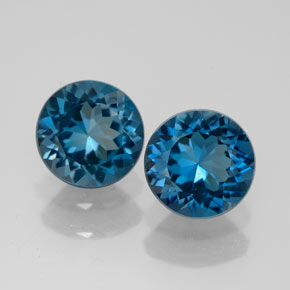 Achetez naturel ct bleue topaze gems, coupe roude, en provenance brésil chez gemselect. en stock, livraison internationale!