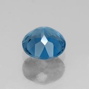 Topaze bleue naturelle coupe roude, 1,64 ct, VVS