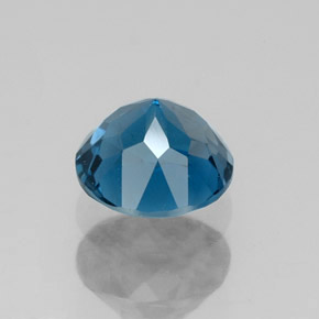 Topaze bleue naturelle coupe roude, 1,81 ct, VVS