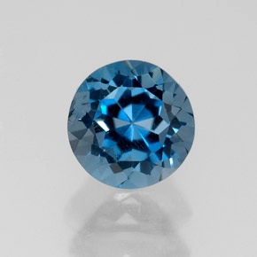 Topaze bleue naturelle coupe roude, 1,83 ct, VS